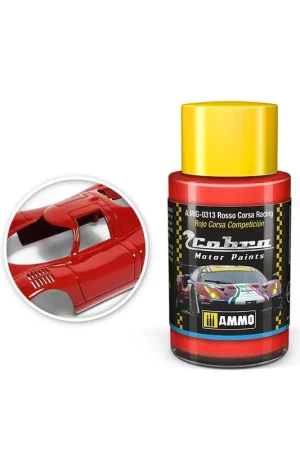 AMMO MIG 0313 Cobra Motor Paints - Rosso Corsa Racing - Matt - Acryl - 30ml Verf potje Gereduceerde Prijs