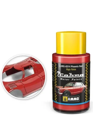 AMMO MIG 0314 Cobra Motor Paints - Phoenix Red - Matt - Acryl - 30ml Verf potje Aanbieding