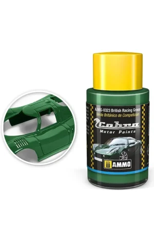 Snelle Levering AMMO MIG 0323 Cobra Motor Paints - British Racing Green - Matt - Acryl - 30ml Verf potje