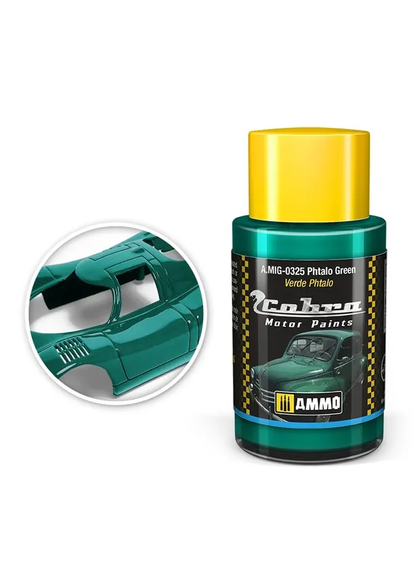 AMMO MIG 0325 Cobra Motor Paints - Phtalo Green - Matt - Acryl - 30ml Verf potje Gratis Retour