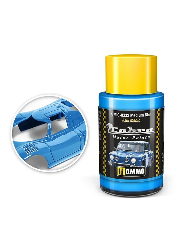 AMMO MIG 0332 Cobra Motor Paints - Medium Blue - Matt - Acryl - 30ml Verf potje Goedkoop