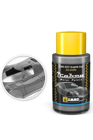 AMMO MIG 0337 Cobra Motor Paints - Graphite Grey - Matt - Acryl - 30ml Verf potje Op = Op
