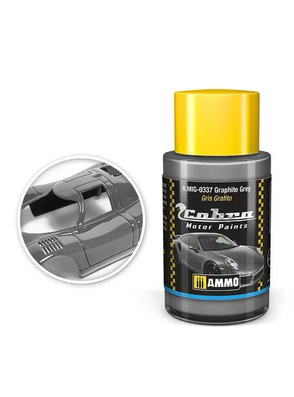 AMMO MIG 0337 Cobra Motor Paints - Graphite Grey - Matt - Acryl - 30ml Verf potje Op = Op