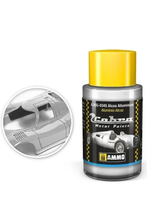 AMMO MIG 0345 Cobra Motor Paints - Alacoa Alluminium - Matt - Acryl - 30ml Verf potje Meest Verkocht