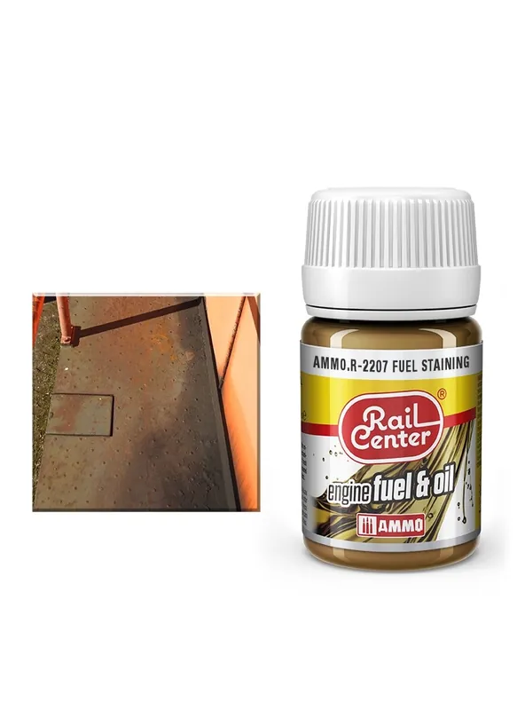 Tijdelijk Beschikbaar AMMO MIG R2207 Rail Center - Fuel Staining - Nature Effects - 35 ml Effecten potje