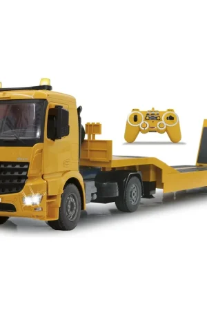 1 20 Jamara 405107 RC Vrachtwagen Mercedes-Benz Arocs met Platte Trailer RC Model Kant en Klaar Seizoensaanbieding