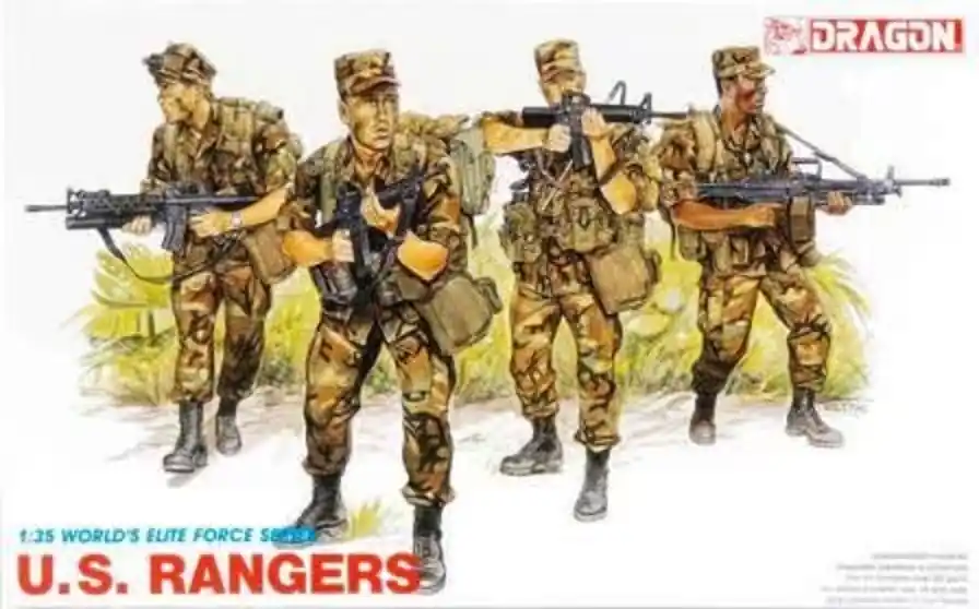 1 35 Dragon 3004 U.S. Rangers - Worlds Elite Force Series - Figuren Plastic Modelbouwpakket Uitverkoop