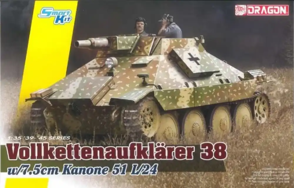 1 35 Dragon 6815 Vollkettenaufklarer 38 w/7.5cm Kanone 51 L/24 Plastic Modelbouwpakket Tijdelijk Beschikbaar
