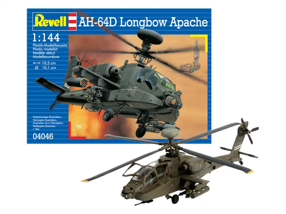 1 144 Revell 04046 AH-64D Longbow Apache Plastic Modelbouwpakket Gecertificeerd