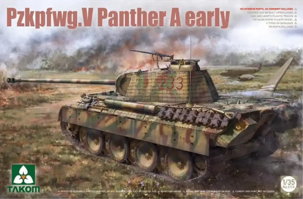 1 35 Takom 2174 Pz.Kpfw.V Sd.Kfz. 171 Panther Ausf. A Early Plastic Modelbouwpakket Laatste Versie