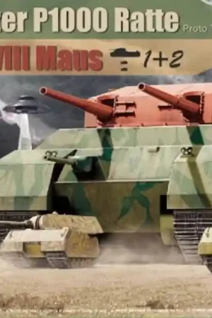 1 144 Takom 3001 Landkreuzer P1000 Ratte & Panzer VIII Maus Plastic Modelbouwpakket Aanbieding