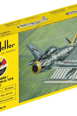 Meest Verkocht 1 72 Heller 56277 F-86F Sabre - Canadair CL-13 B Sabre VI - Starter Kit Plastic Modelbouwpakket