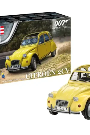1 24 Revell 05663 James Bond 007 - Citroen 2 CV - Geschenkset Plastic Modelbouwpakket Uitverkoop