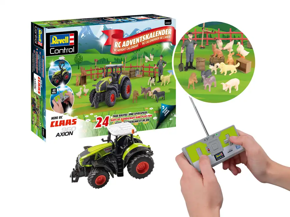 Weekendaanbieding 1 60 Revell 01053 RC Claas Axion 960 Tractor - Adventskalender RC Plastic Modelbouwpakket