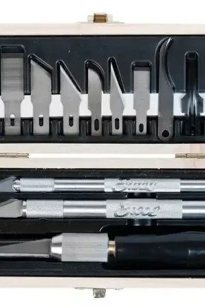 Betrouwbaar Excel 44290 Professionele Set - K1, K2 en K7 Messen - 11 Mesjes - 2 Gutsen Gereedschap