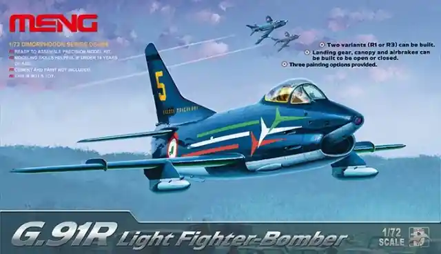 1 72 MENG DS004 Fiat G.91R - Light Fighter Bomber Plastic Modelbouwpakket Direct Beschikbaar