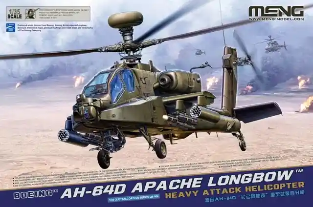 Koop Online 1 35 MENG QS004 Boeing AH-64D Apache Longbow - Heavy Attack Helicopter Plastic Modelbouwpakket