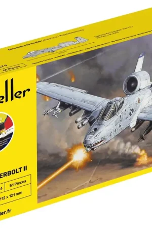 1 144 Heller 56912 A-10 Thunderbolt II - Starter Kit Plastic Modelbouwpakket Aanbieding