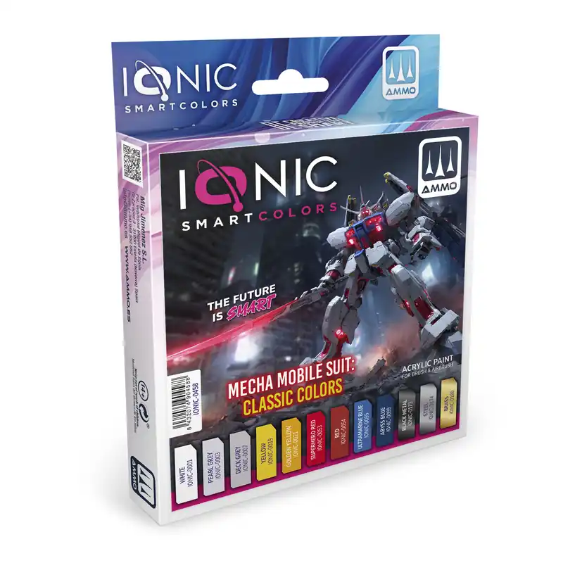 Koop Vandaag AMMO MIG IO0458 Ionic Smart Colors - Mecha Mobile Suit Klassieke Kleurenset - Acryl Set 12x20ml Verf set