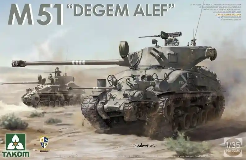 Voordeelprijs 1 35 Takom 2208 M51 Degem Alef - Israëlische Tank Plastic Modelbouwpakket
