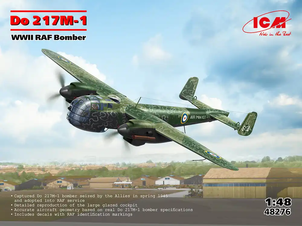 1 48 ICM 48276 Dornier Do 217M-1 - WWII RAF Bommenwerper - Propellervliegtuig Plastic Modelbouwpakket Bestel Nu