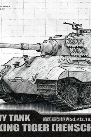 1 72 MENG 72011 Sd.Kfz. 182 King Tiger - Henschel Turret WWII - Duitse Zware Tank Plastic Modelbouwpakket Nieuw
