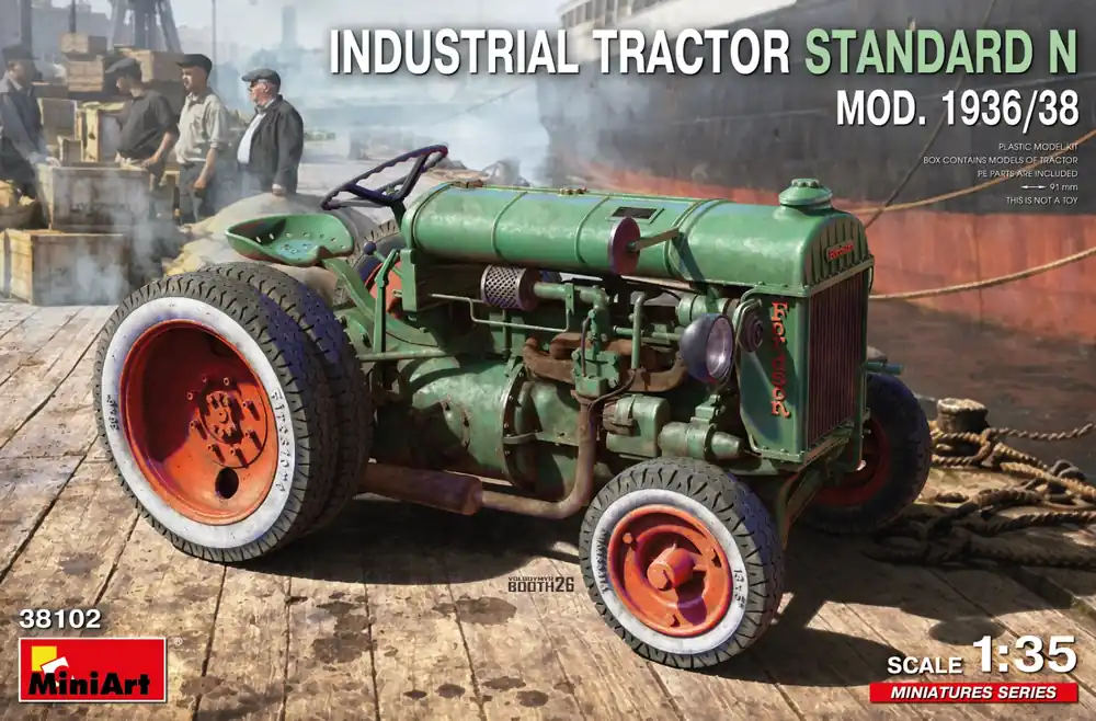 1 35 MiniArt 38102 Fordson Standard N Industrial Tractor Mod. 1936/38 - Britse Tractor Plastic Modelbouwpakket Weekendaanbieding