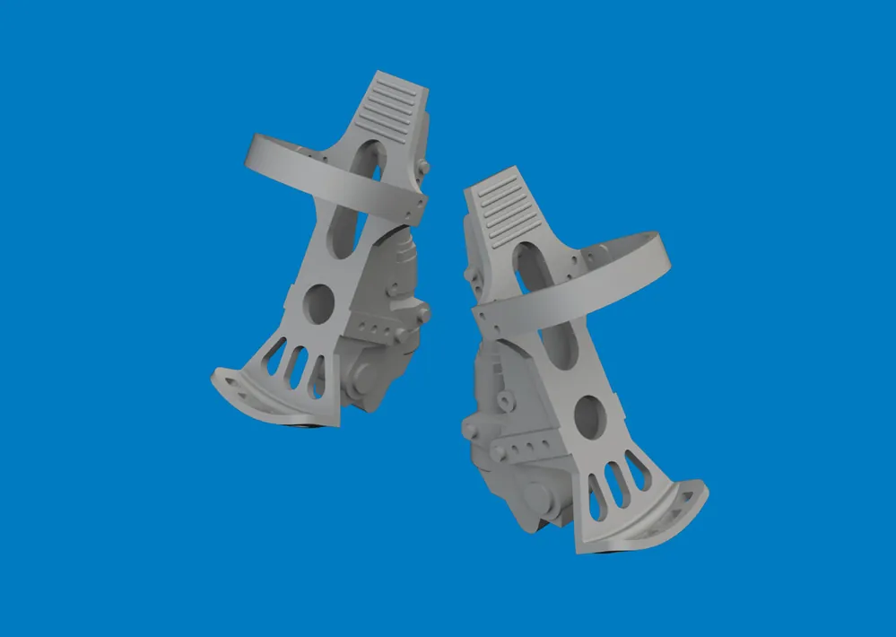 1 24 Eduard 624009 Roerpedalen 3D-Print voor Messerschmitt Bf 109 G-5/G-6 - Airfix Resin onderdeel Beperkte Voorraad