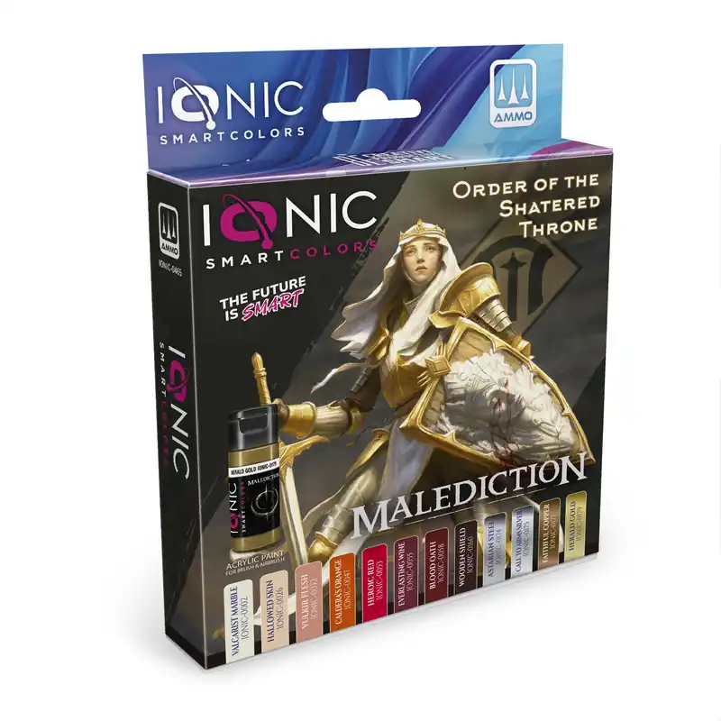 Voordeelprijs AMMO MIG IO0465 Ionic Smart Colors - Malediction Order of the Shattered Throne Kleurenset - Acryl Set 12x20ml Verf set