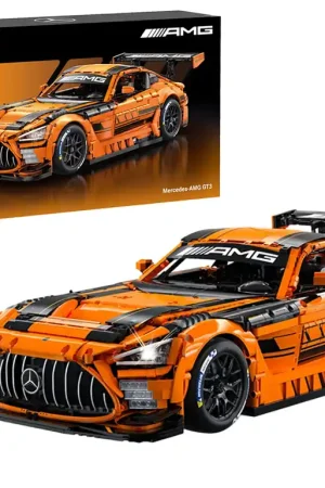 1 8 Jamara 402899 - CaDA Bricks - Mercedes-AMG GT3 - Oranje - Raceauto Bouwstenen set Direct Beschikbaar