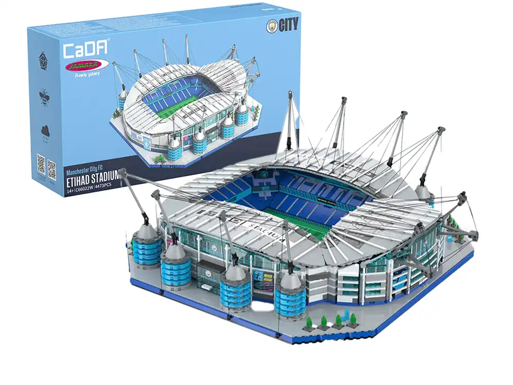 1 400 Jamara 402904 - CaDA Bricks - Manchester City FC - Etihad Stadium met LED - Voetbalstadion Bouwstenen set Uitverkoop