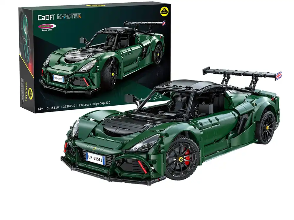 1 8 Jamara 402920 - CaDA Bricks - Lotus Exige Cup 430 - Groen - Raceauto Bouwstenen set Finale Uitverkoop