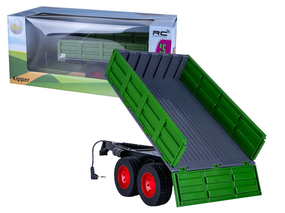1 16 Jamara 423284 Kieptrailer voor RC Tractor - Donkergroen RC Model Kant en Klaar Snelle Levering