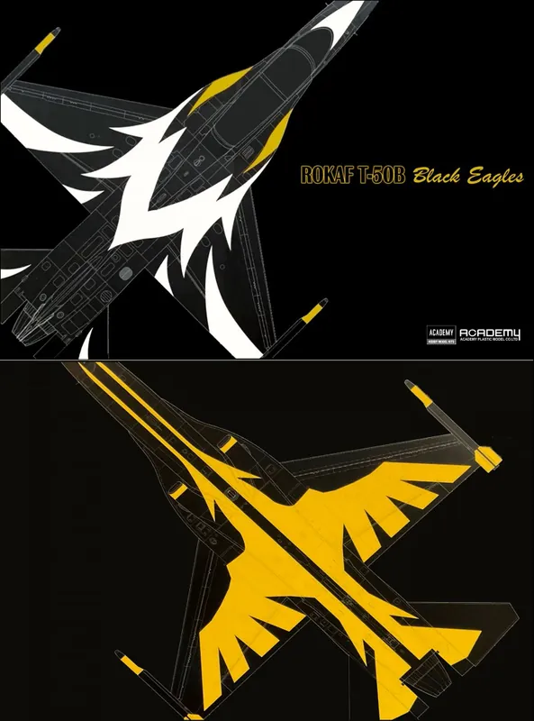 1 48 Academy 12242 KAI T-50B Black Eagles - Zuid-Koreaanse Straaljager Plastic Modelbouwpakket Exclusieve Aanbieding