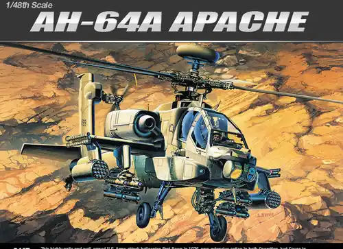 1 48 Academy 12262 Boeing AH-64A Apache - Amerikaanse Helikopter Plastic Modelbouwpakket Alleen Vandaag