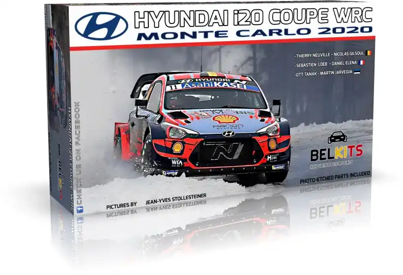 Tijdelijk Beschikbaar 1 24 Belkits 021 Hyundai i20 Coupe WRC - Monte Carlo Rally 2020 - Zuid-Koreaanse Raceauto Plastic Modelbouwpakket