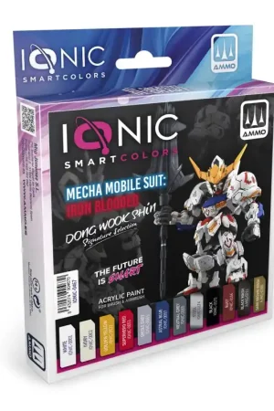 Voordeelprijs AMMO MIG IO0467 Ionic Smart Colors - Mecha Mobile Suit Iron Blooded by Dong Woo Kleurenset - Acryl Set 10x20ml Verf set