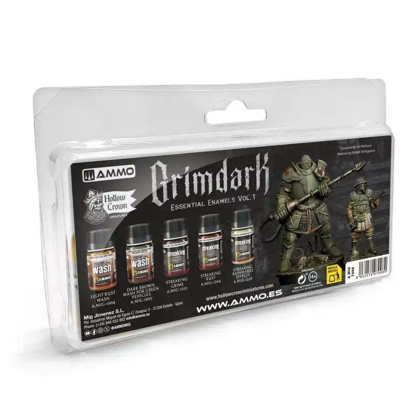 AMMO MIG 7998 Grimdark Essential Enamels Vol. 1 - Effecten Set 5x35ml Effecten set Aanbieding