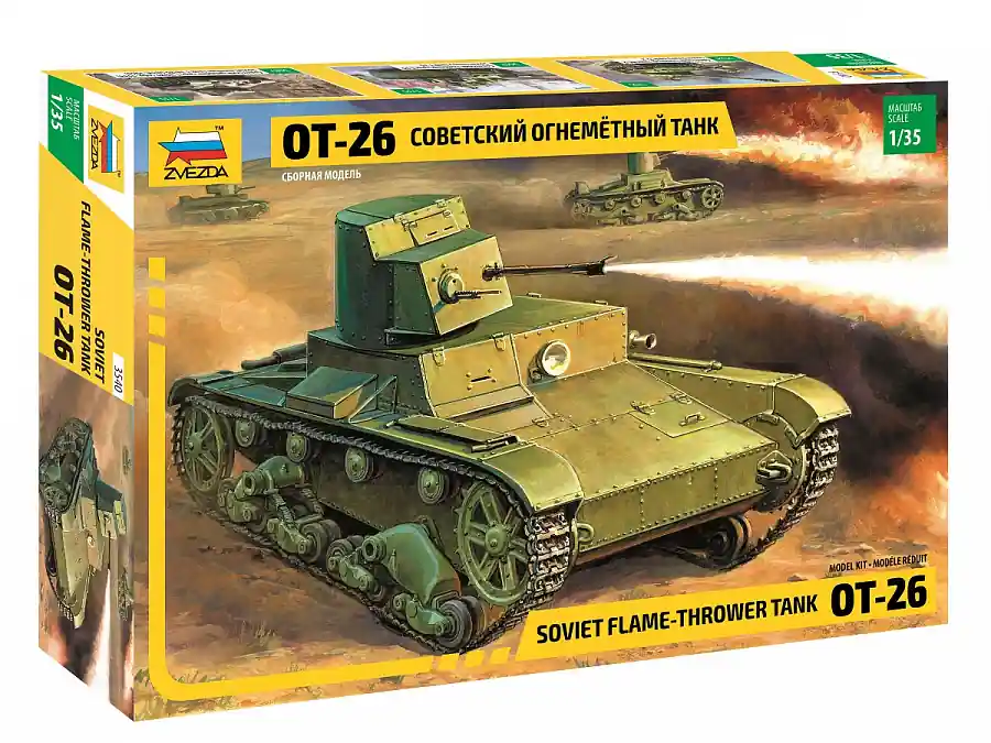 1 35 Zvezda 3540 OT-26 Vlammenwerpertank - Sovjet Tank Plastic Modelbouwpakket Populair