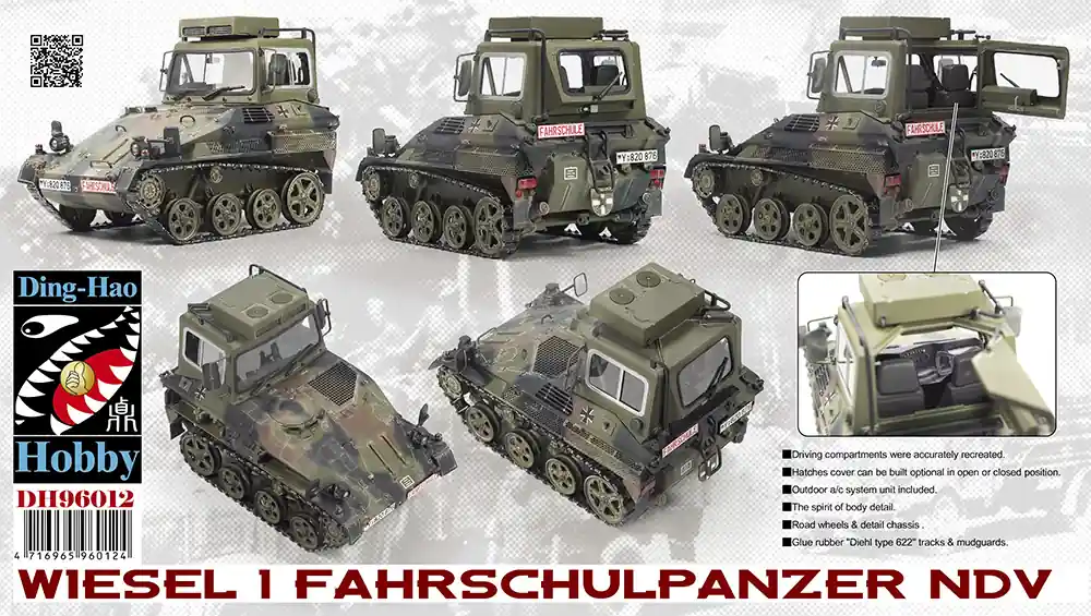 1 35 AFV Club DH96012 Wiesel 1 Fahrschulpanzer NDV - Duits Opleidingsvoertuig Plastic Modelbouwpakket Speciale Aanbieding