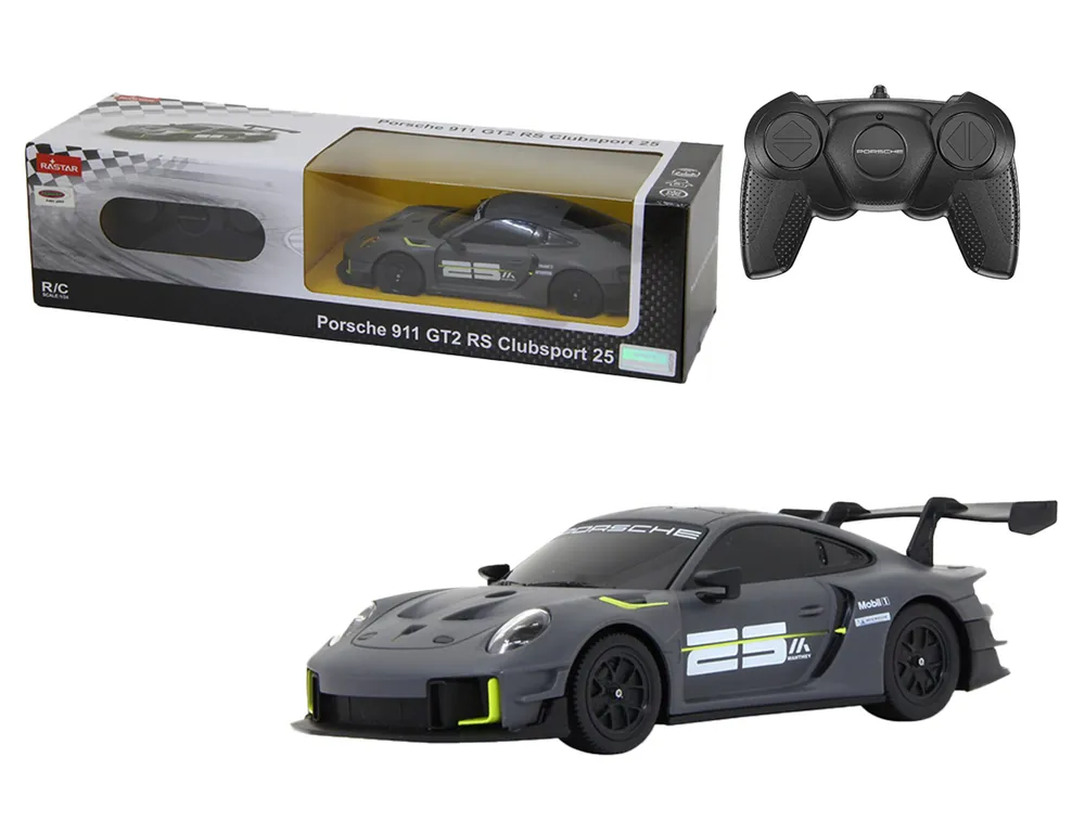 1 24 Jamara 402131 RC Auto - Porsche 911 GT2 RS Clubsport 25 - Grijs - 2,4 GHz RC Model Kant en Klaar Op = Op