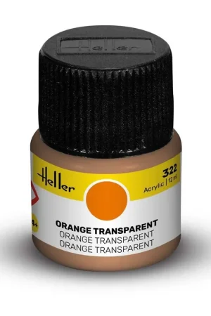 Gratis Retour Heller 322 Oranje - Transparant - Acryl - 12 ml Verf potje