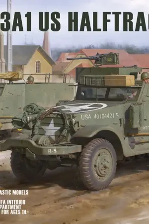 Weekendaanbieding 1 35 Andys Hobby Headquarters 35001 M3 / M3A1 Halftrack WWII - 2 Amerikaanse Voertuigen en 2 Figuren Plastic Modelbouwpakket