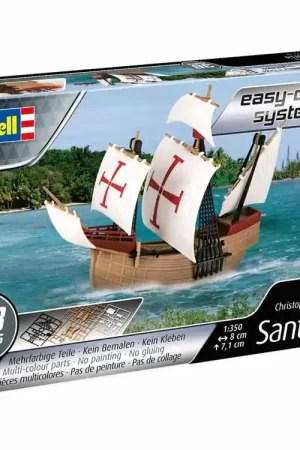 Seizoensaanbieding Revell 1/350 Christopher Columbus Flagship Santa Maria - Easy-Click Geschenkset