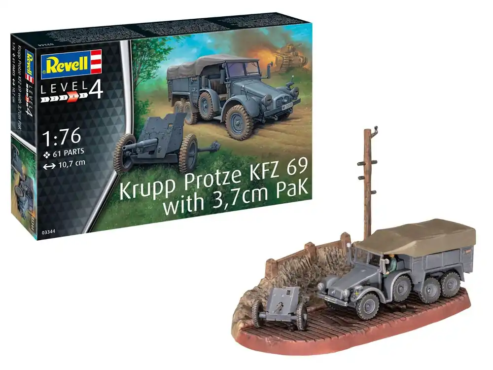 Revell 1/76 Krupp Protze KFZ 69 met 3.7cm PaK Lage Prijs
