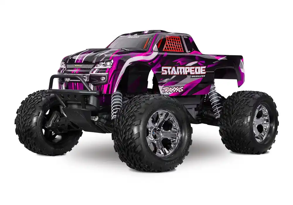 Seizoensaanbieding Traxxas Stampede 2WD BL-2S HD Brushless Truck RTR - Roze (Tijdelijk incl. GRATIS 2S 3000mah accu en USB-C lader)