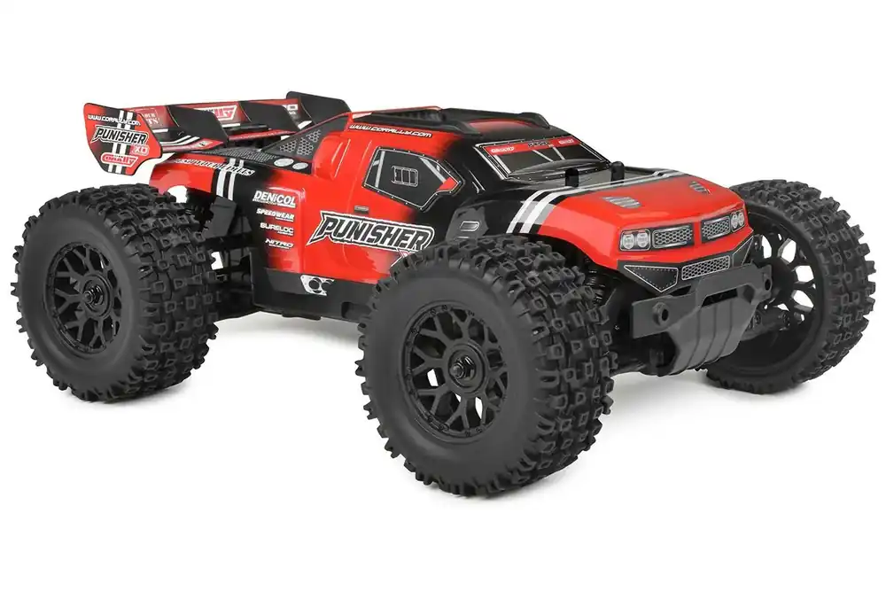 Team Corally 1/12 PUNISHER XD - RTR - Rood - Brushed 2S Actieprijs