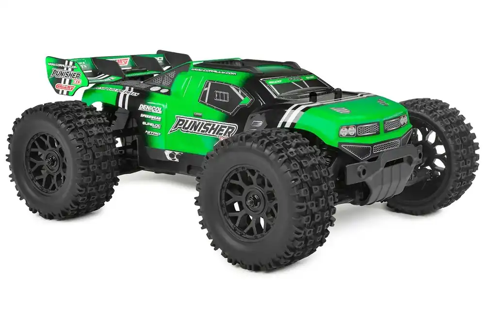 Team Corally 1/12 PUNISHER XD - RTR - Groen - Brushed 2S Flitsaanbieding