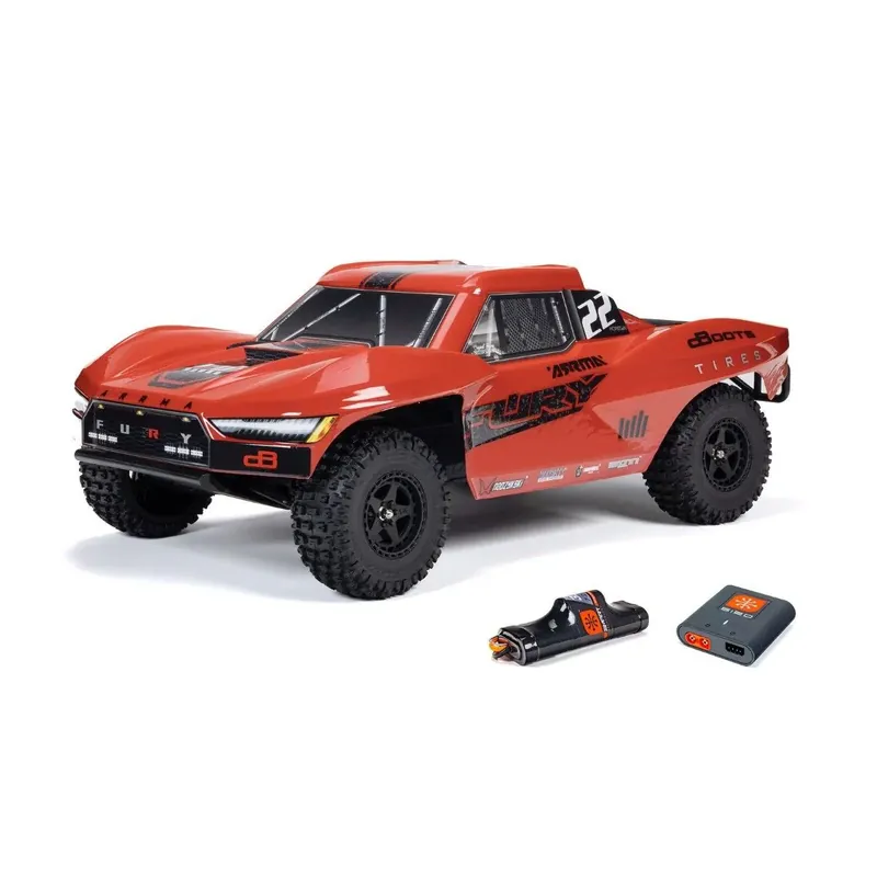 Arrma Fury Mega 550 2WD Short Course Truck RTR - Rood (incl. accu & lader) Direct Verzonden
