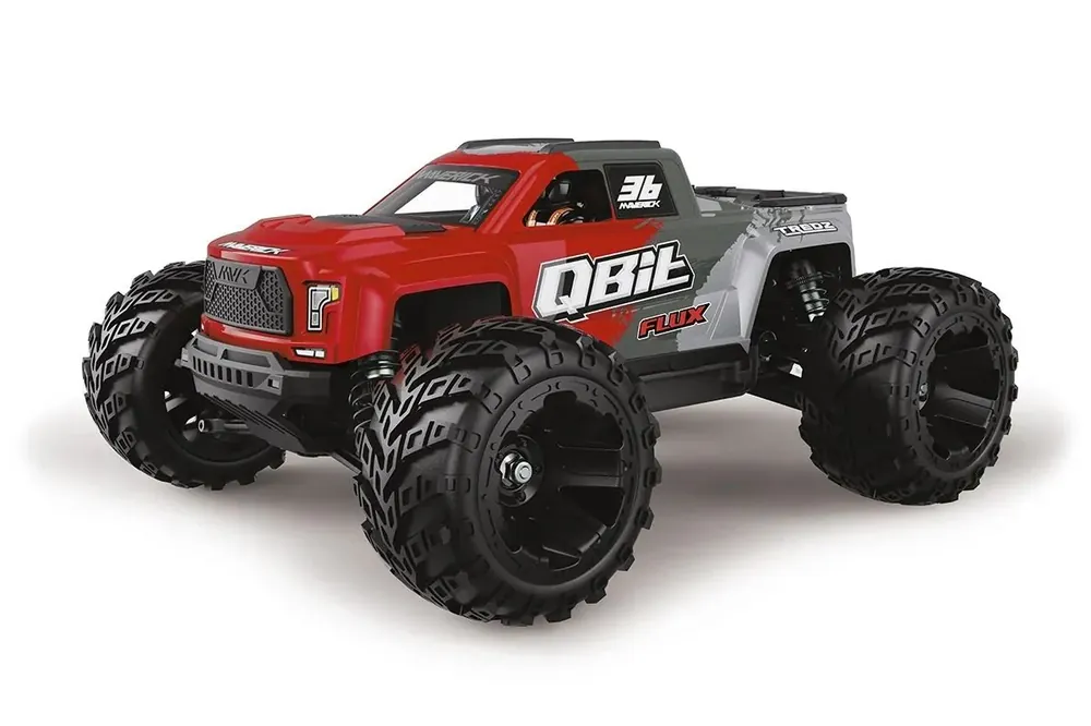 Populair Maverick Qbit MT Flux 1/16th Monster Truck - Rood
